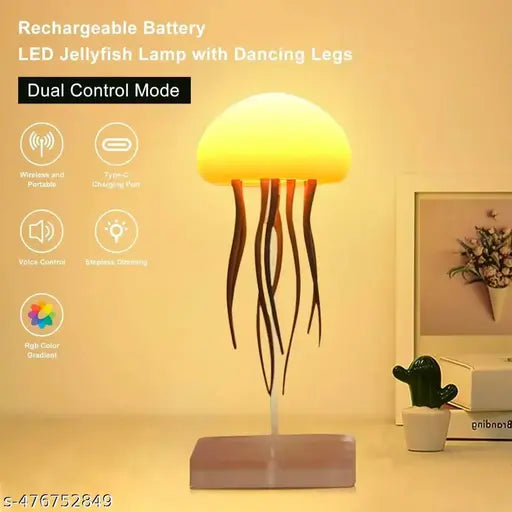 Ocean Glow™ Jellyfish Lamp – RGB Rechargeable Night Light